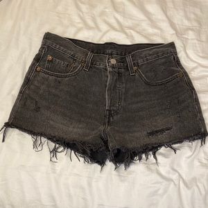 Levi’s 501 Denim Shorts (Faded Black)